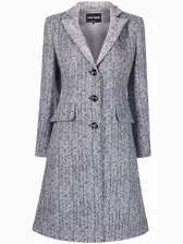 Giorgio Armani однобортное пальто с узором в елочку1WHOL06XT02MOPZ01